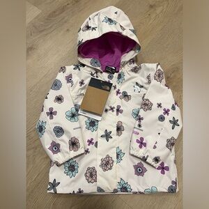 The North Face Baby Antora Rain Jacket in white dune/desert bloom